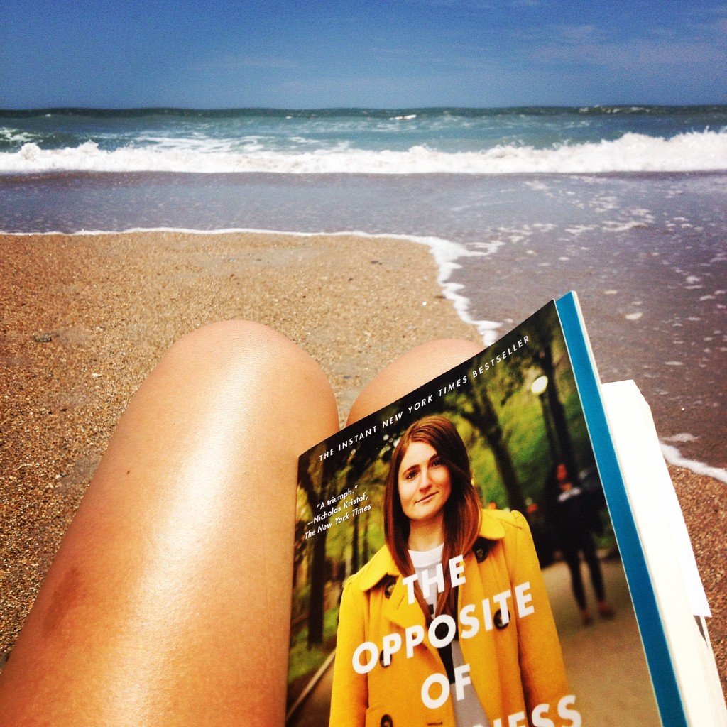 reading on beach