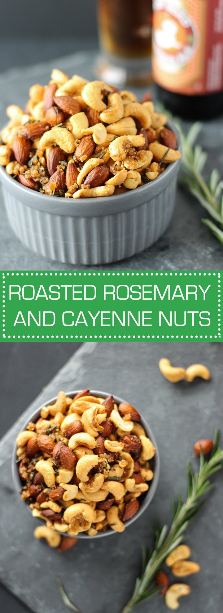 Roasted Rosemary and Cayenne Nuts - the perfect snack to have on Football Sunday!