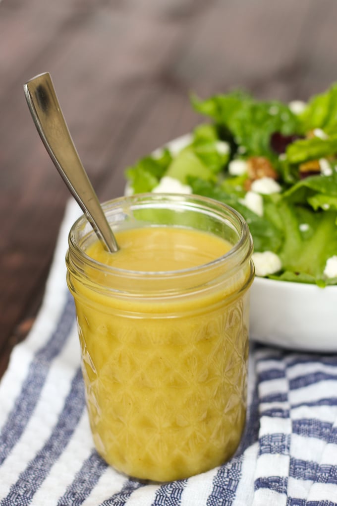With just 4 ingredients, you’ll have the perfectly tangy and sweet balance of homemade Honey Mustard Dressing! 