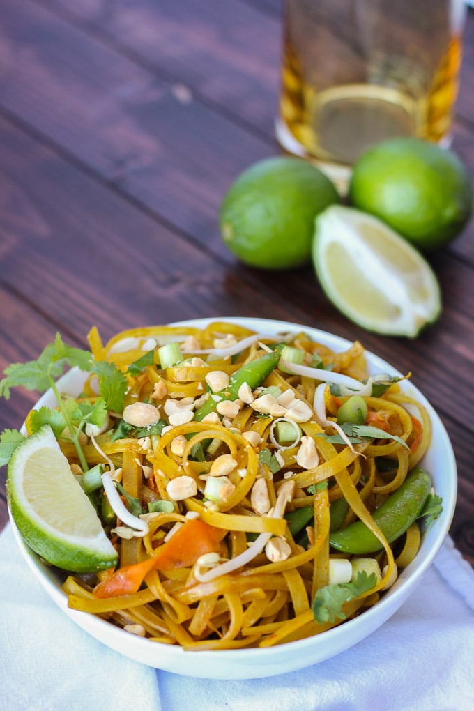Vegetable Pad Thai - the perfect at-home "take out" dish, bursting with flavor, freshness, and spice!