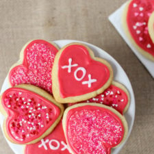 Melt in your mouth Valentine Cut-Out Cookies - the perfect way to celebrate!