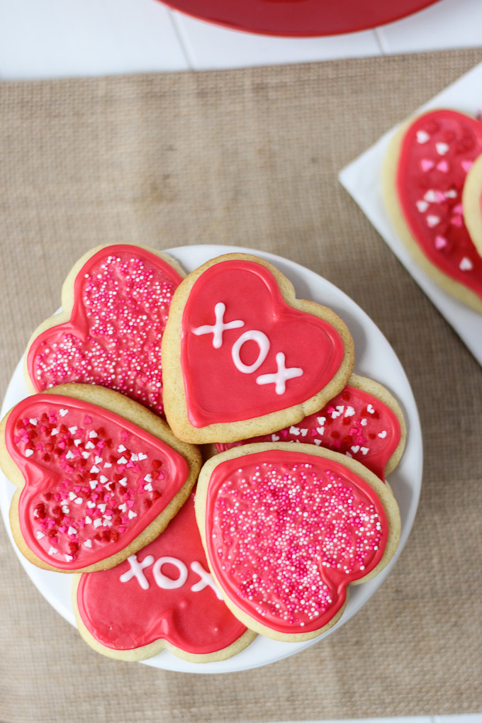 Melt in your mouth Valentine Cut-Out Sugar Cookies - the perfect way to celebrate!