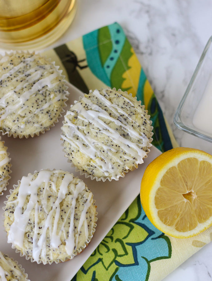 Lemon Poppy Seed Muffins with Almond Icing // www.forkinthekitchen.com