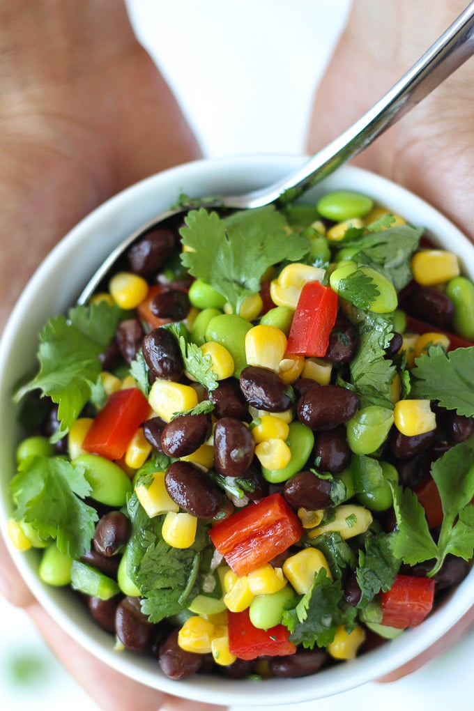 Edamame Black Bean Salad - the perfect summer side! // Fork in the Kitchen