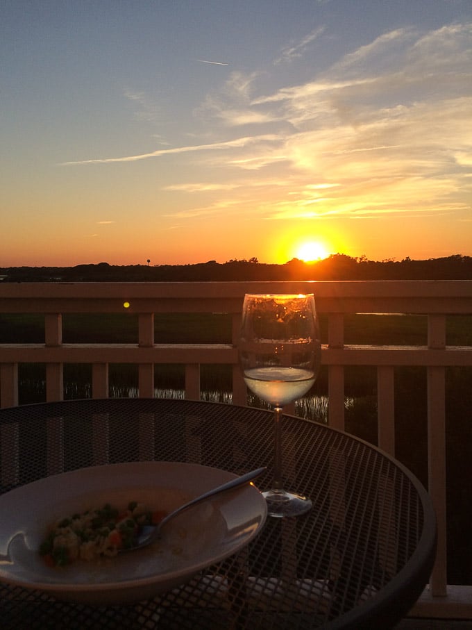 June Sunset in NC w/ wine // Fork in the Kitchen