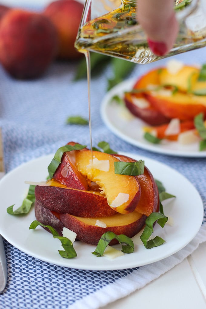Peach Basil Salad // Fork in the Kitchen