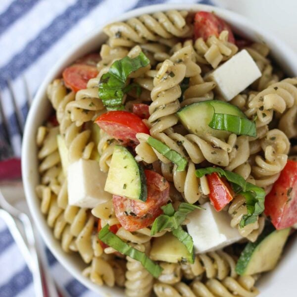 Summer Veggie Pesto Pasta Salad // Fork in the Kitchen