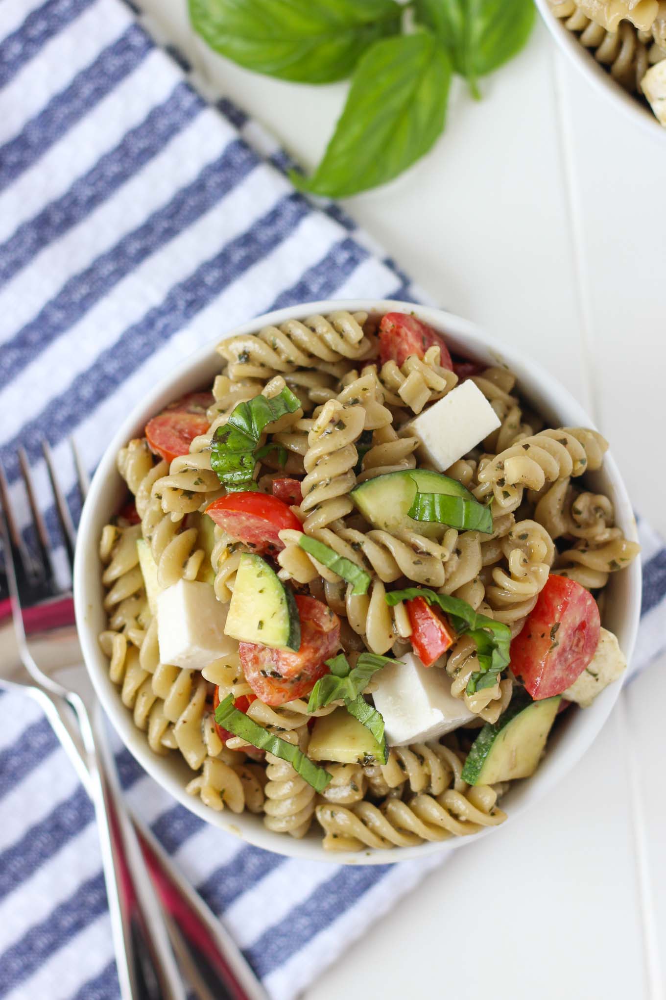 Summer Veggie Pesto Pasta Salad // Fork in the Kitchen