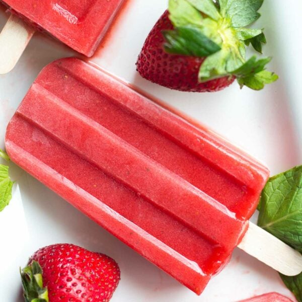 Strawberry Mint Popsicles // Fork in the Kitchen