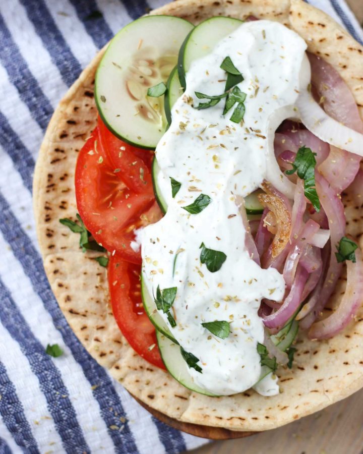 Easy Veggie Greek Pitas // Fork in the Kitchen