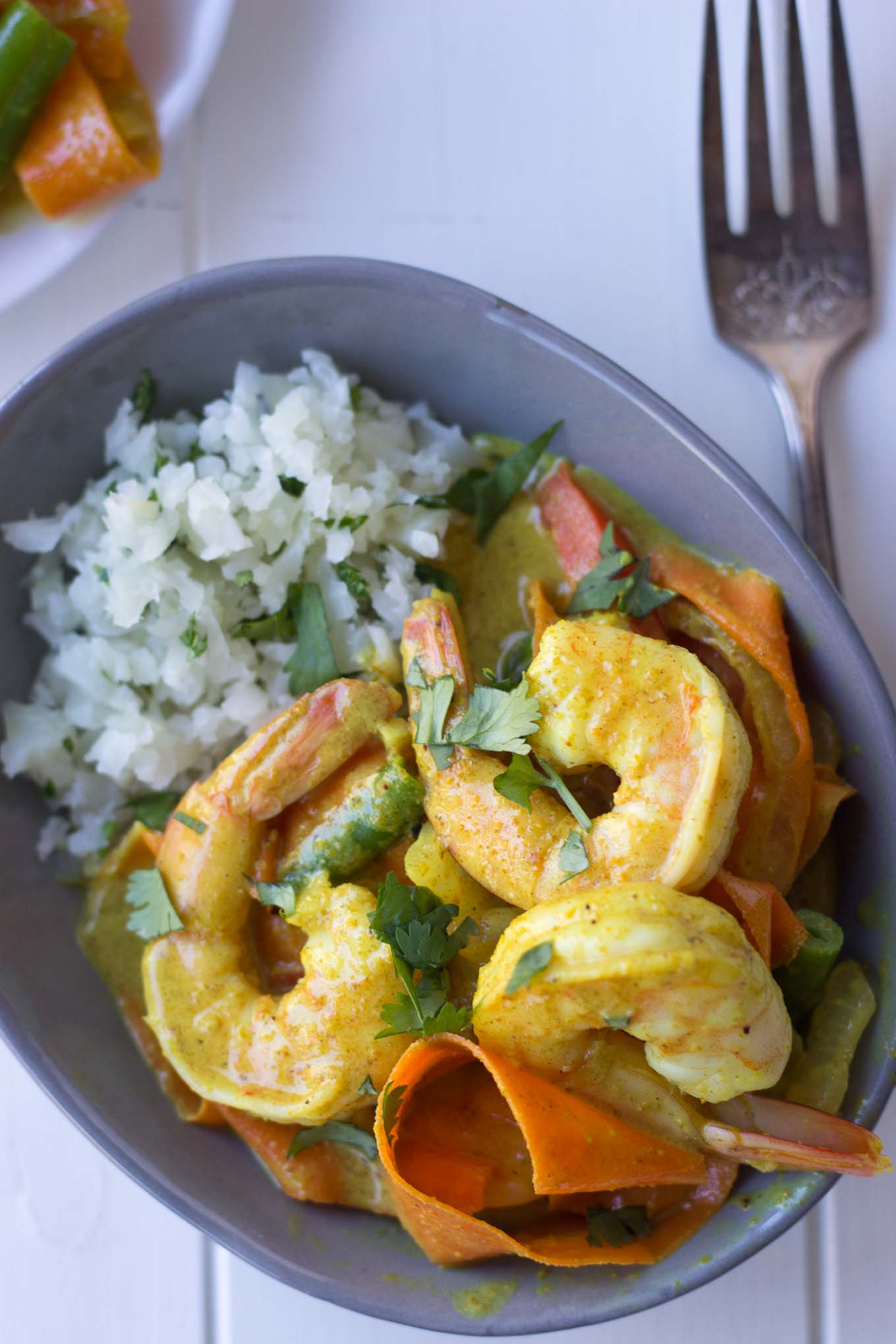 Coconut Shrimp Curry with Cauliflower Rice // Fork in the Kitchen