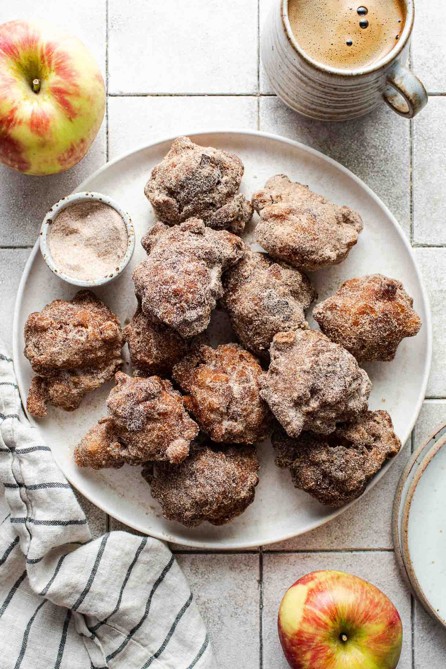 Cinnamon Sugar Apple Fritters - Fork in the Kitchen