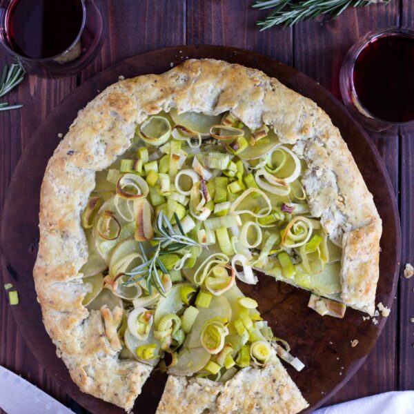 Potato, Leek, and Rosemary Galette with Pistachio Crust // Fork in the Kitchen