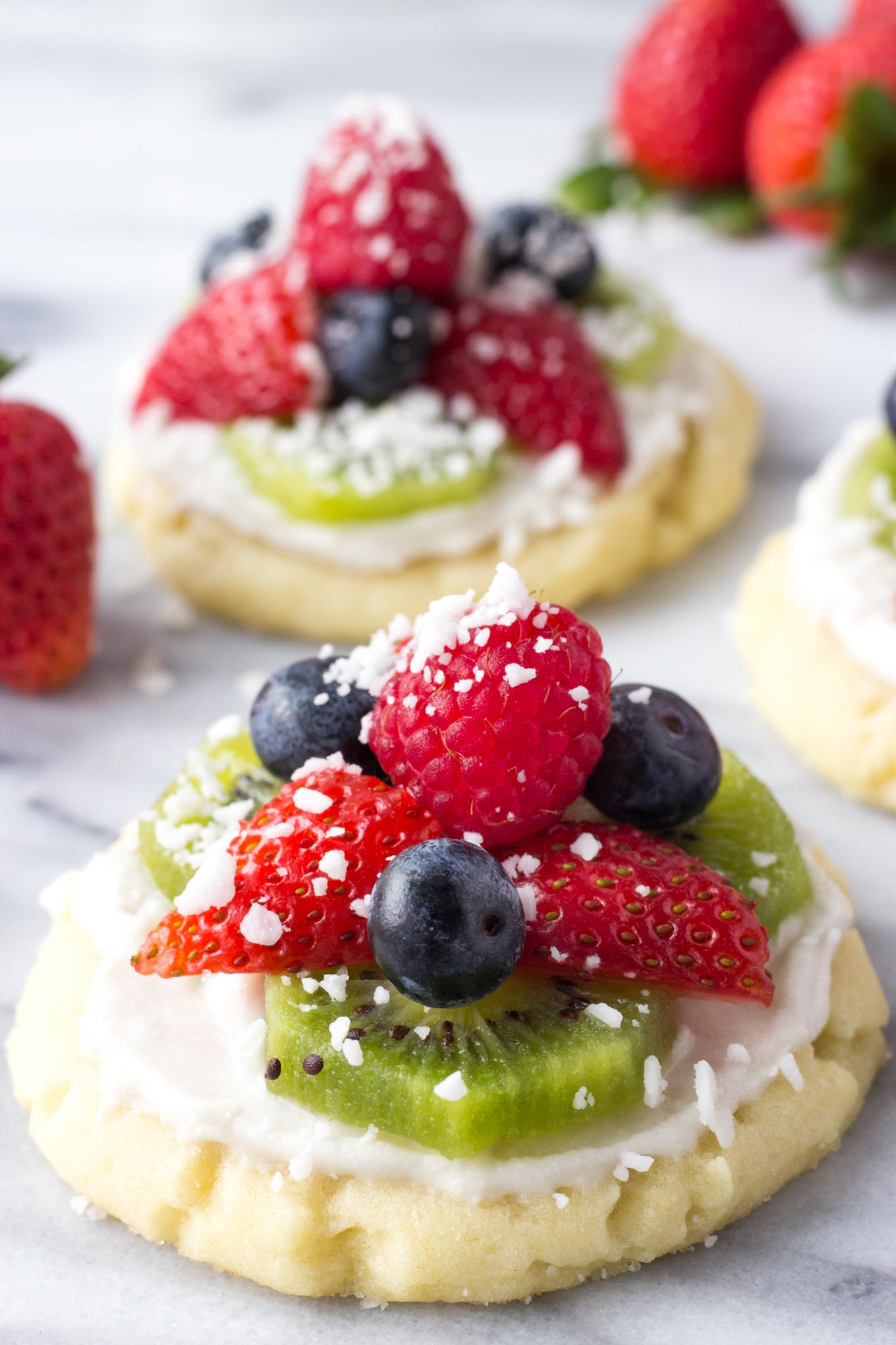 Individual Fruit Pizzas with Coconut Whip // Fork in the Kitchen