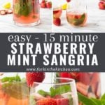 strawberry mint sangria pinterest image