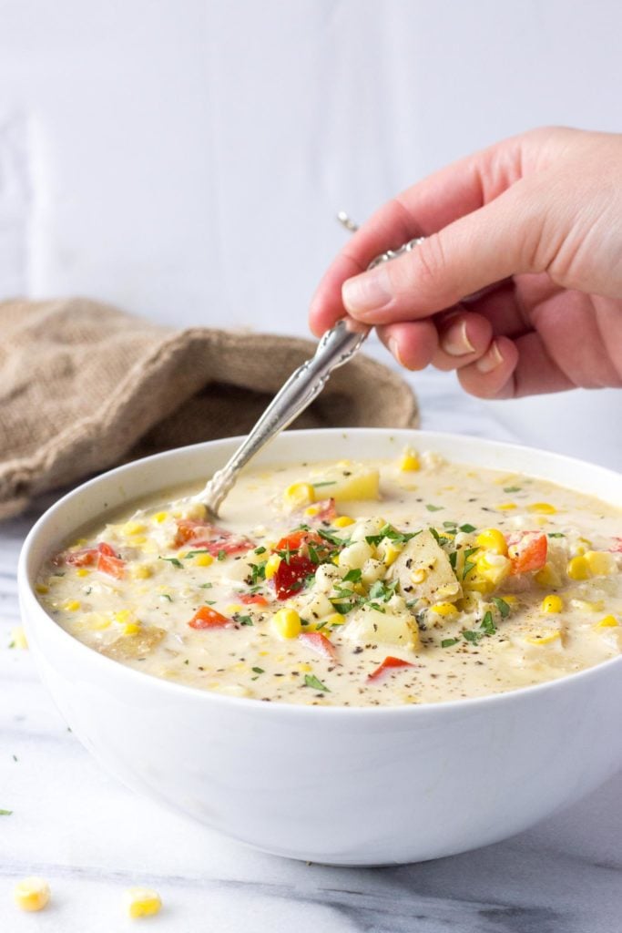 Creamy Corn Chowder | Easy! | 30 Minutes | Fork in the Kitchen