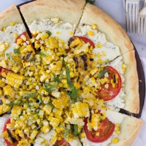 Charred Corn Pizza with Roasted Tomatoes | Fork in the Kitchen