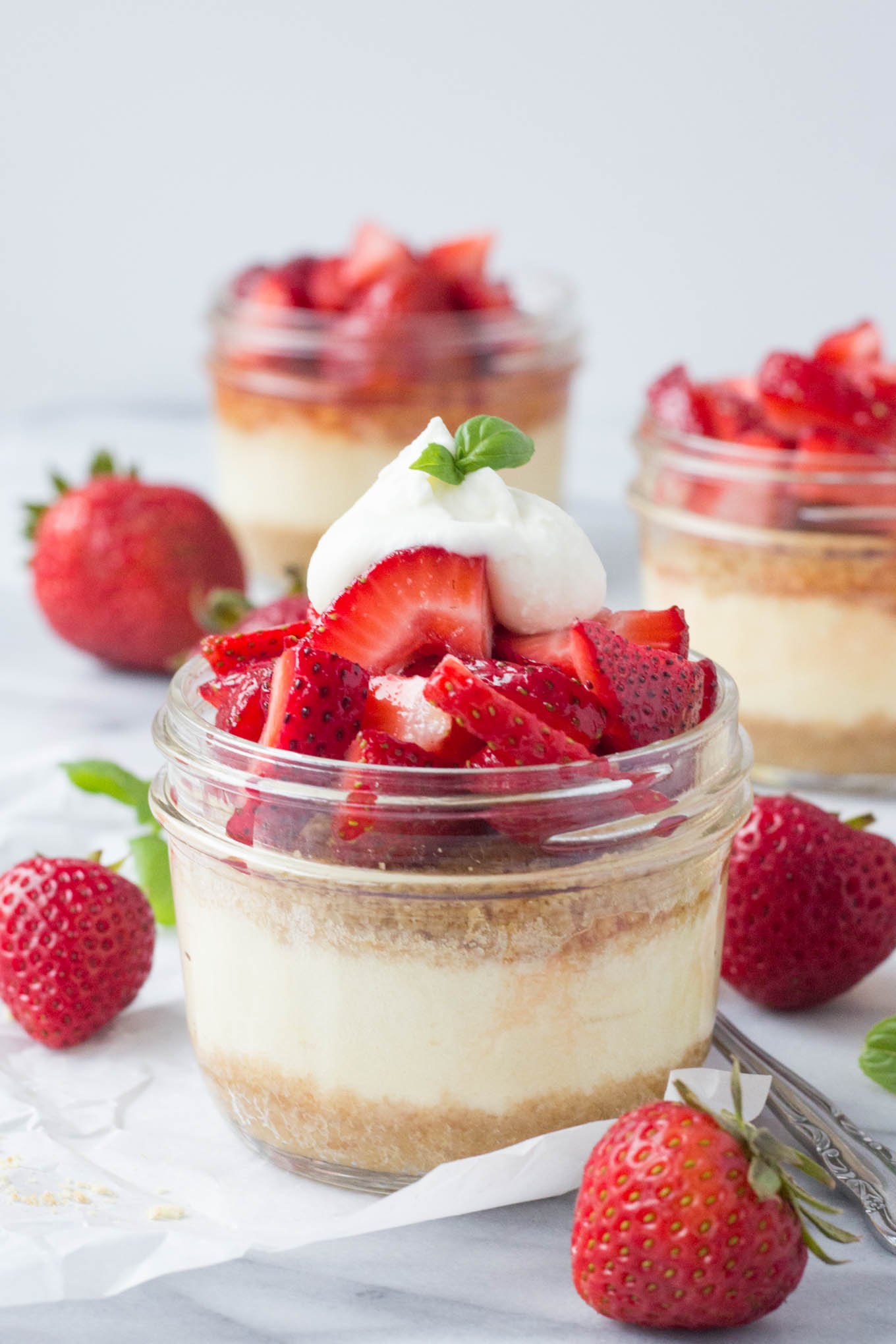 Individual Strawberry Cheesecakes | Fork in the Kitchen