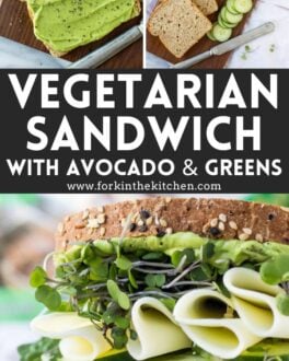 Vegetarian Sandwich Pinterest Image
