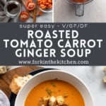 Tomato Carrot Ginger Soup Pinterest Image