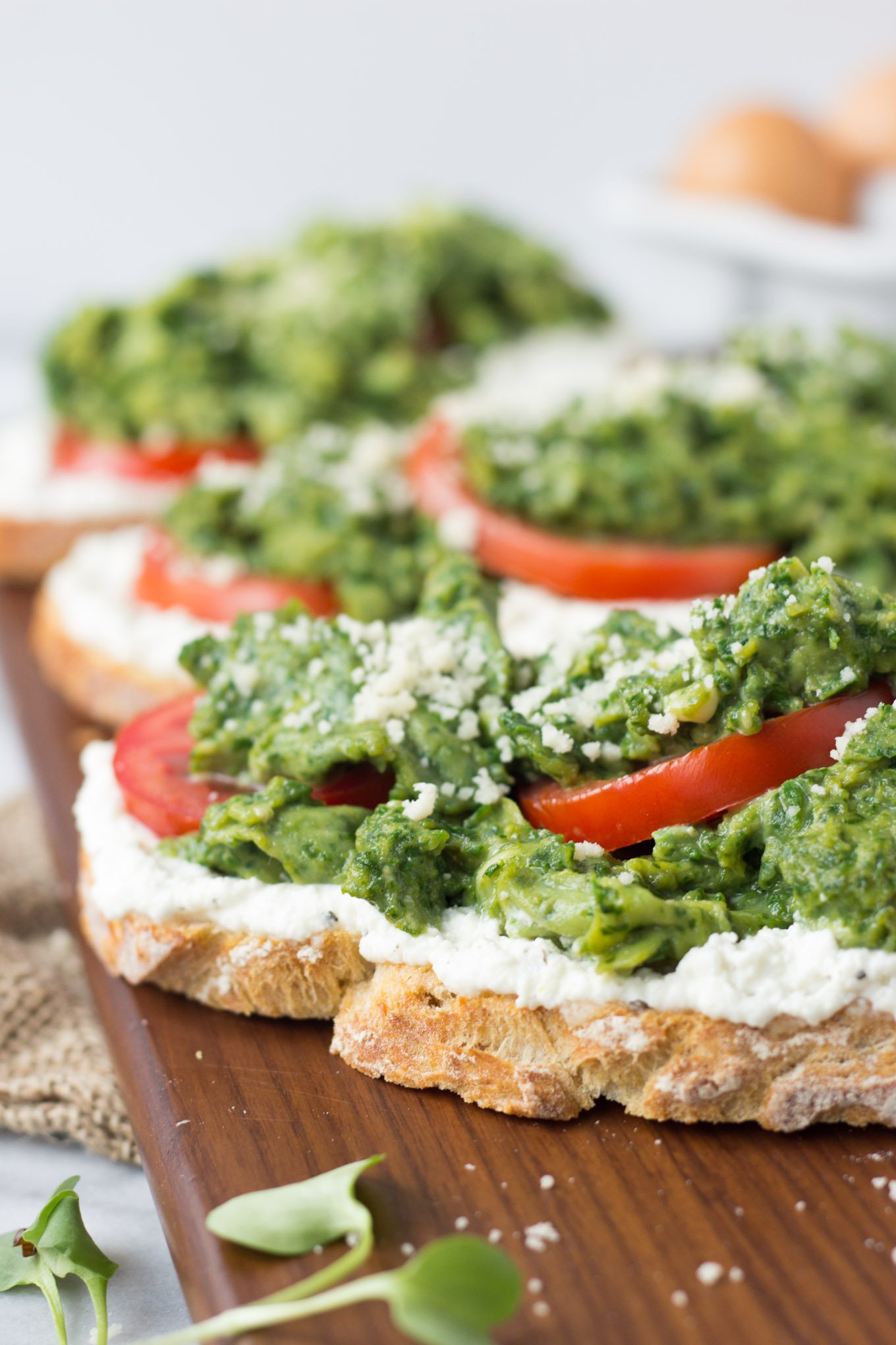 Spinach Eggs and Ricotta Toast | Fork in the Kitchen