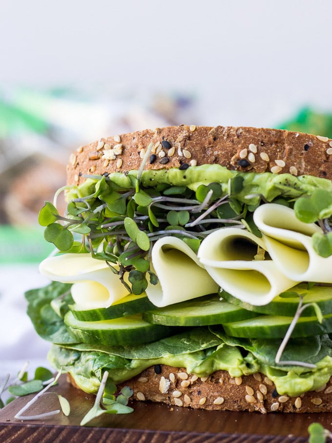 Super Green Sandwich - a healthy, quick, nutritious lunch perfect for busy weekdays! | Fork in the Kitchen