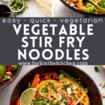 Vegetable Stir Fry Noodles Pinterest Image