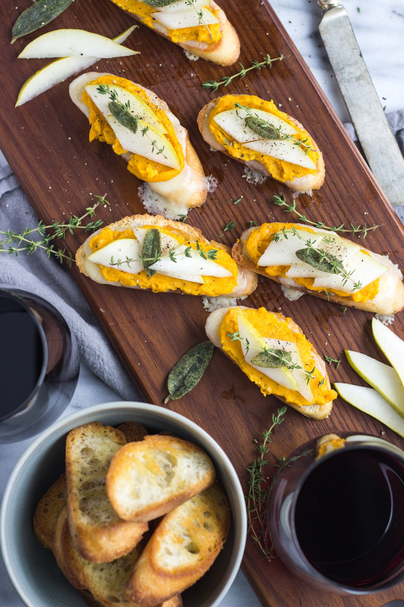 Butternut Squash and Pear Crostini | Fork in the Kitchen