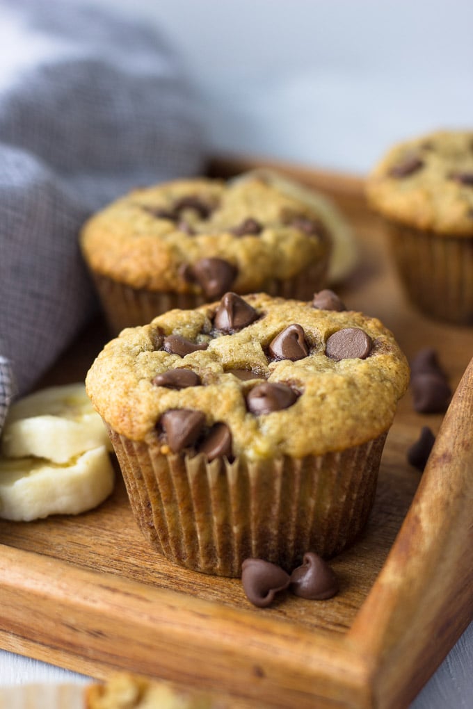 Small Batch Banana Chocolate Muffins - a quick, easy breakfast! | Fork in the Kitchen