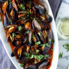 Guajillo Chili Mussels | Fork in the Kitchen - An easy, flavorful, elegant dinner for two!