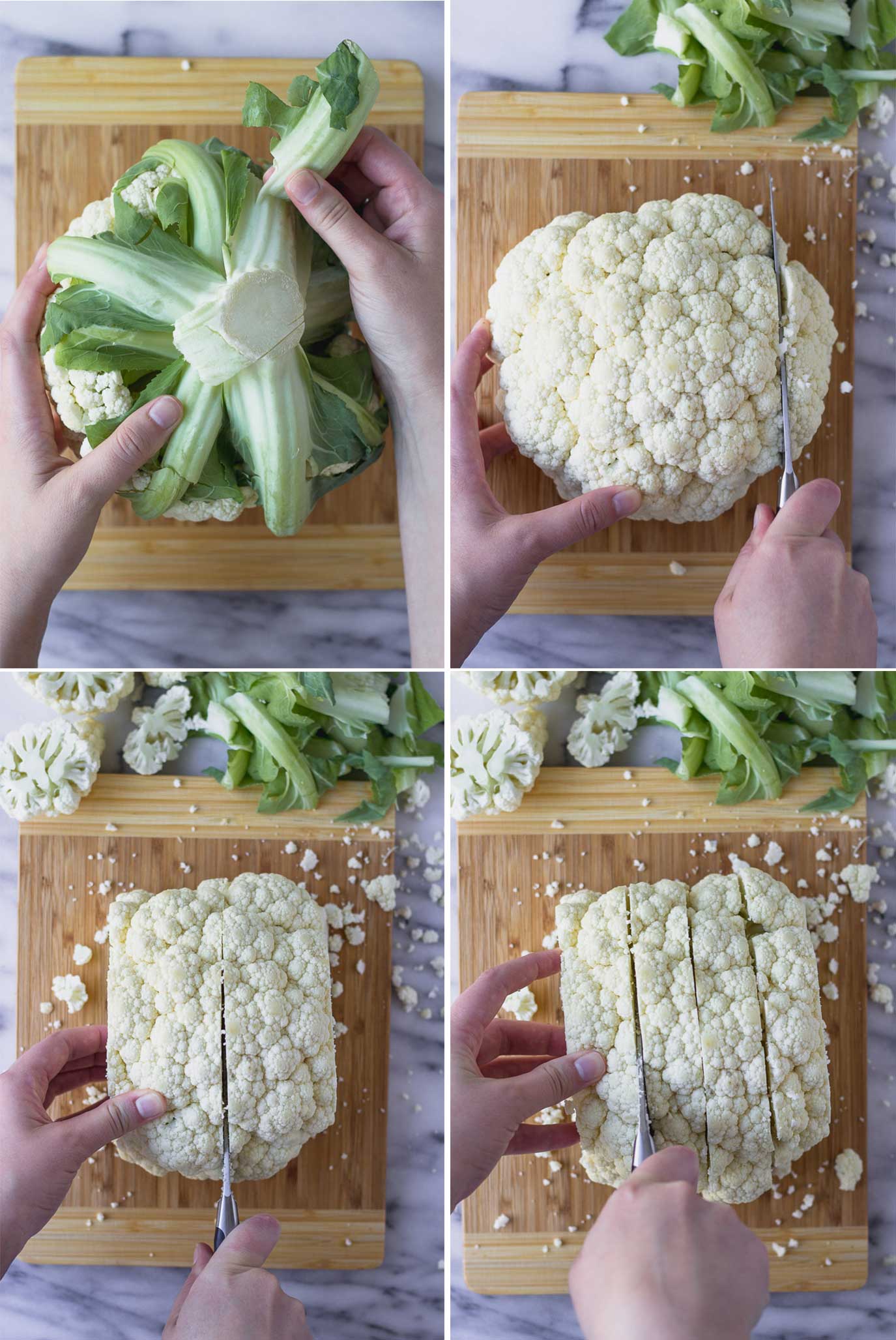 How to cut Cauliflower Steaks | Fork in the Kitchen