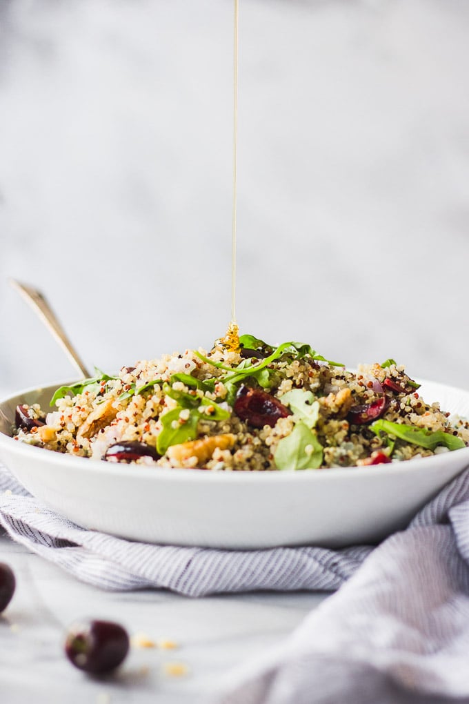 Quick Cherry Quinoa Salad | Fork in the Kitchen