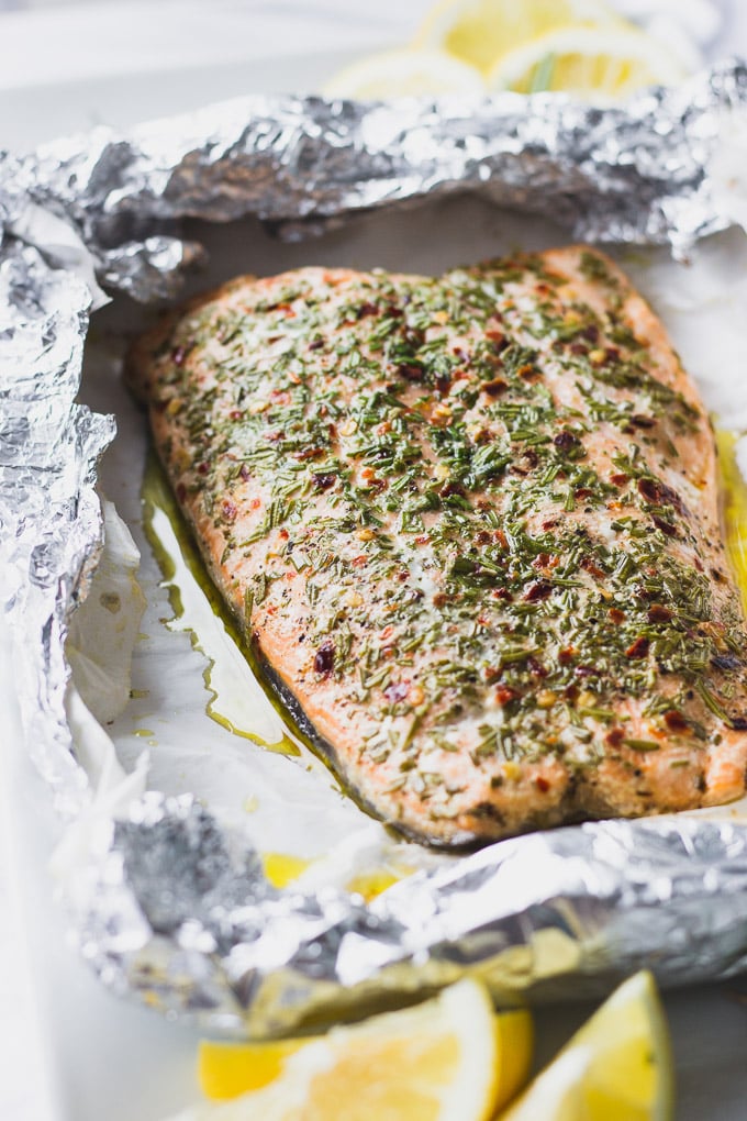 Rosemary Salmon Foil Packet | Fork in the Kitchen