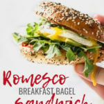 Romesco Breakfast Bagel Sandwich