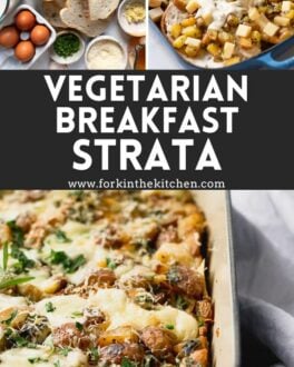 Vegetarian breakfast strata Pinterest image 2