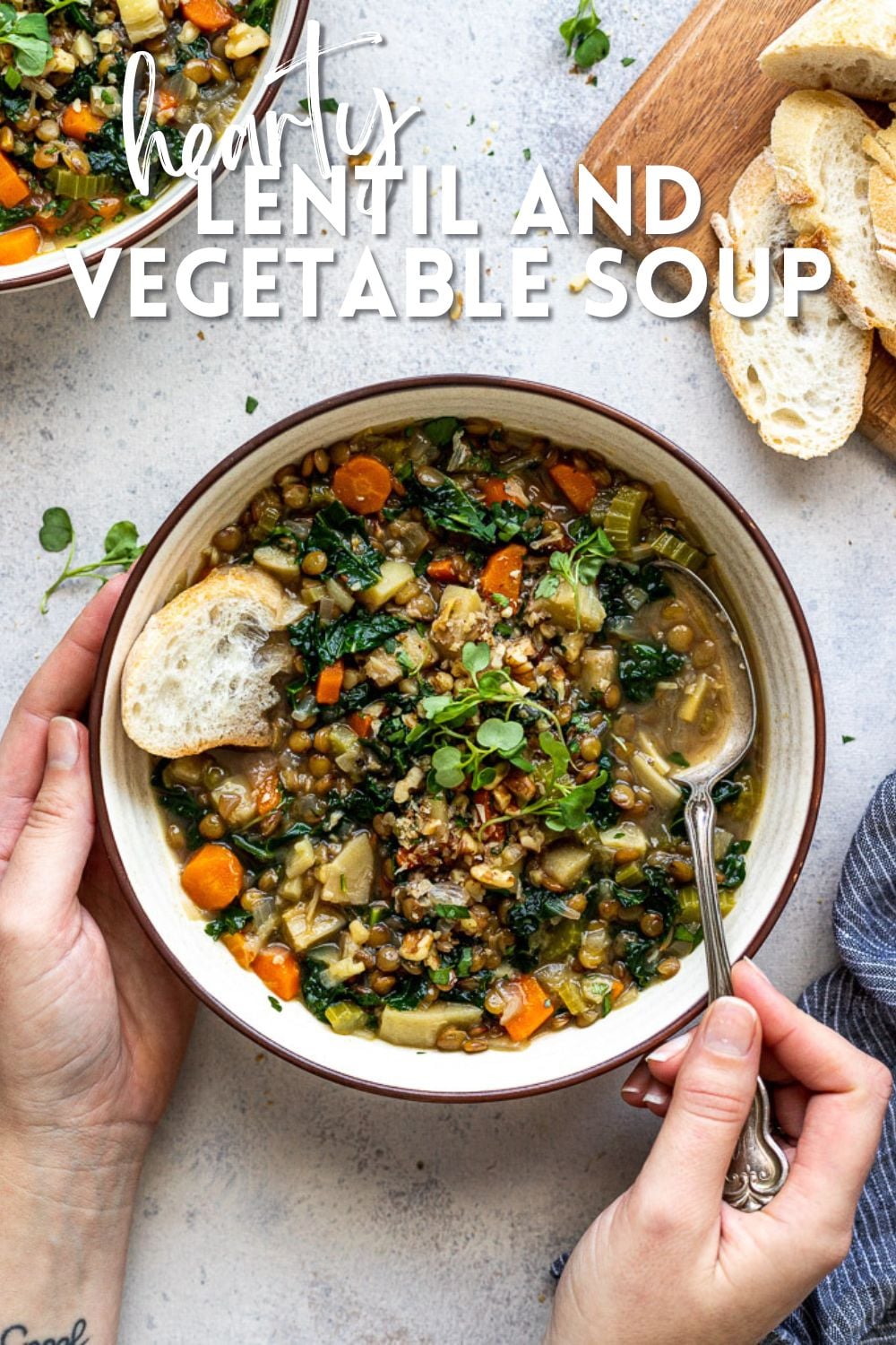 Hearty Green Lentil & Vegetable Soup (Instant Pot Option) | Fork in the ...