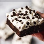 cannoli brownies on cooling rack by fork in the kitchen
