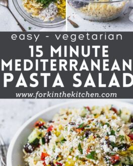 Mediterranean pasta salad pinterest image