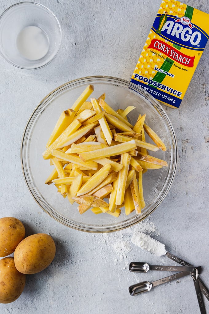 ingredients for crispy baked fries