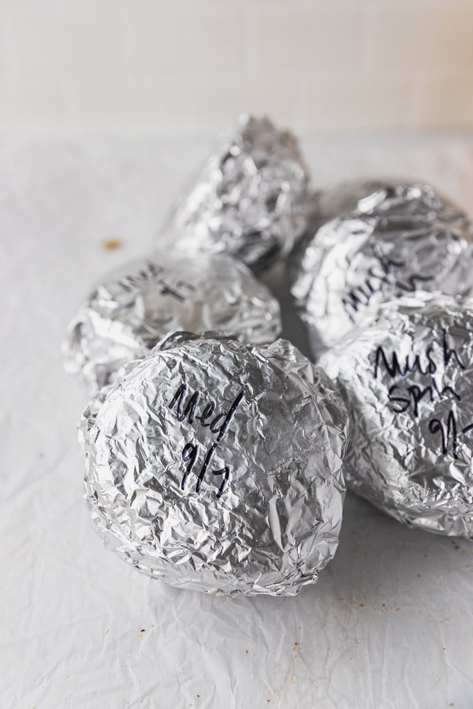 foil wrapped sandwiches