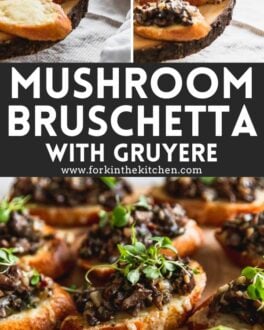 Mushroom Bruschetta Pinterest Image 2