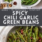 Spicy Asian Green Beans Pinterest Image