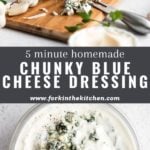 homemade blue cheese dressing pinterest image