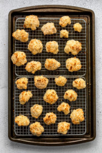 Cauliflower after baking on cooling rack.