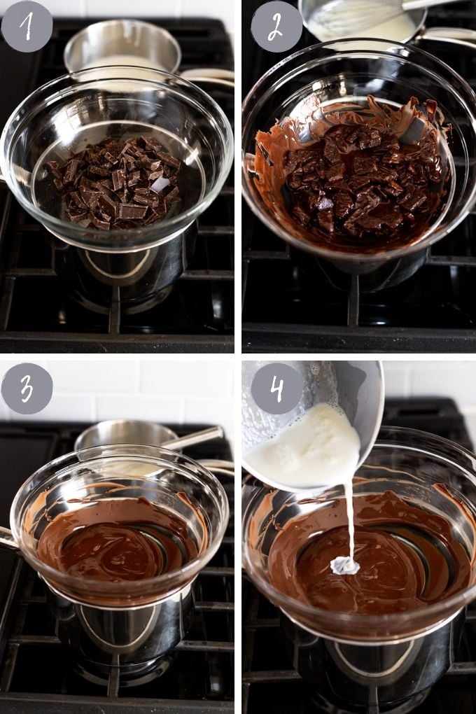 steps for making eggless chocolate mousse