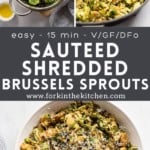 Sauteed Shredded Brussels Sprouts Pinterest Image