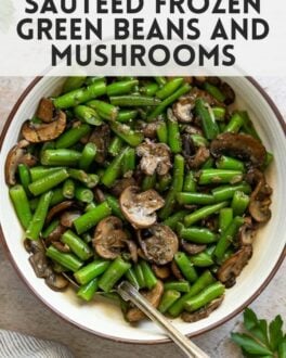 Sauteed Green Beans & Mushrooms Pinterest Image 3