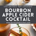 Apple Cider Bourbon Cocktail Pinterest Image