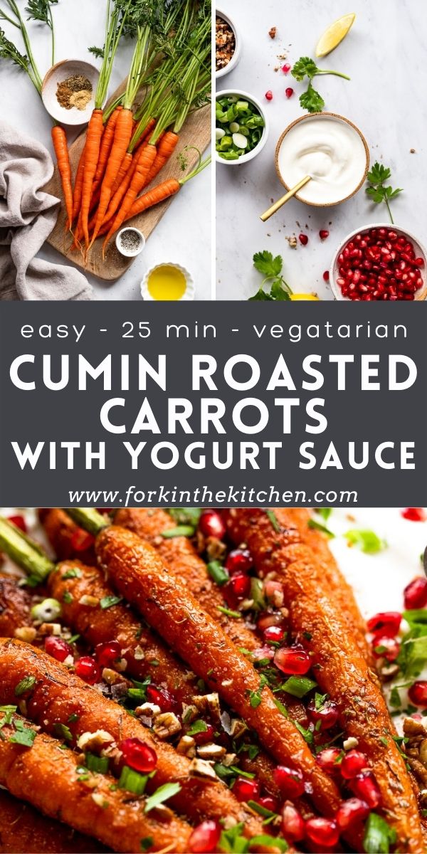 Cumin Roasted Carrots with Yogurt Sauce | Fork in the Kitchen