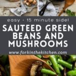 Green Bean and Mushroom Pinterest Image